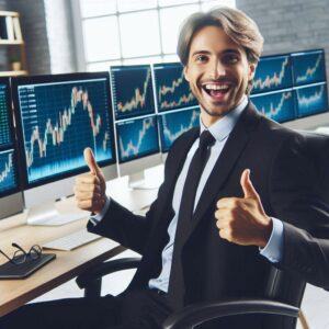 Investeerder die gelukkig is